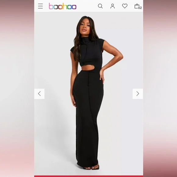 Exposed Seam Cut Out Maxi Dress - Picture 1 of 3